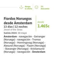 Oferta de Fiordos Noruegos Desde Ámsterdam por 1465€ en Viajes El Corte Inglés