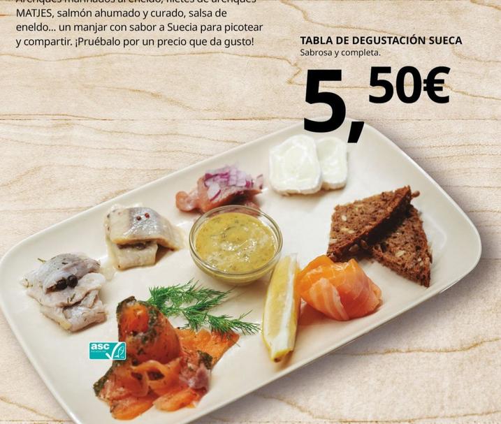 Oferta de Tabla De Degustacion Sueca por 5,5€ en IKEA