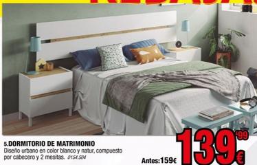 Oferta de Dormitorio De Matrimonio por 139€ en Rapimueble