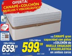 Oferta de Canape + Colchon por 599,99€ en Rapimueble