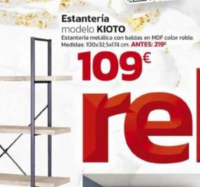 Oferta de Estantería Modelo Kioto por 109€ en Tifón Hipermueble