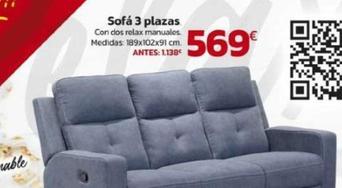Oferta de Relax - Sofa 3 Plazas por 569€ en Tifón Hipermueble