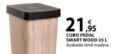 Oferta de Cubo Pedal Smart Wood 25 L por 21,95€ en CMB Bricolage