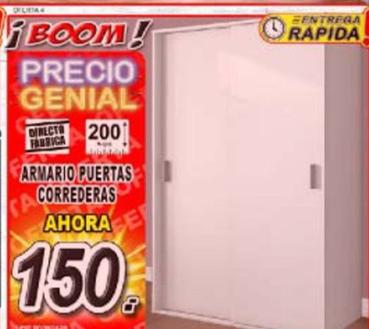 Oferta de Armario Puertas Correderas por 150€ en Muebles Boom