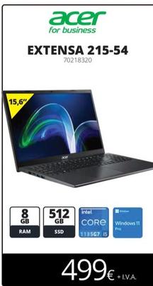 Oferta de Acer - Extensa 215-54 por 499€ en Ecomputer