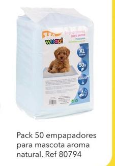 Oferta de Pack 50 Empapadores Para Mascota Aroma Natural por 10€ en Tiendas MGI