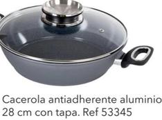 Oferta de Cacerola Antiadherente Aluminio 28 Cm Con Tapa por 15€ en Tiendas MGI