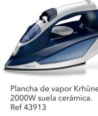 Oferta de Krhüner - Plancha De Vapor 2000w Suela Cerámica por 15€ en Tiendas MGI