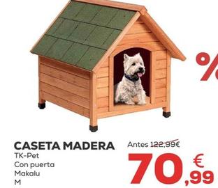 Oferta de Tk-pet - Caseta Madera por 70,99€ en Kiwoko