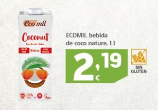 Oferta de Ecomil - Bebida De Coco Nature por 2,19€ en HiperDino