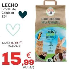 Oferta de Lecho - Small Life Celulosa por 15,99€ en Kiwoko