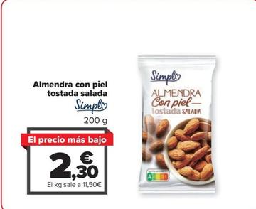 Oferta de Simpl - Almendra Con Piel Tostada Salada por 2,3€ en Carrefour
