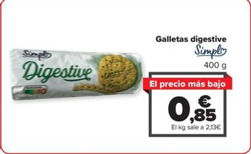 Oferta de Simpl - Galletas digestive por 0,85€ en Carrefour