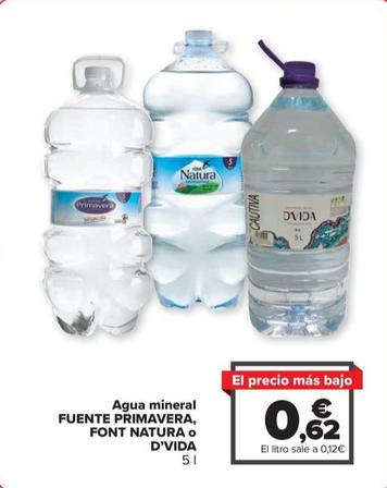 Oferta de Agua mineral por 0,62€ en Carrefour