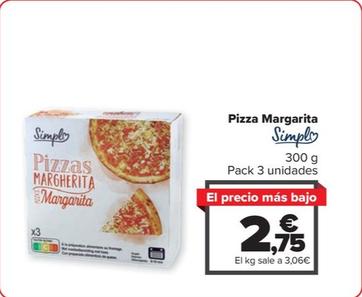 Oferta de Simpl - Pizza Margarita por 2,75€ en Carrefour