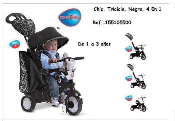 Oferta de Smartrike - Chic, Triciclo, Negro, 4 En 1 en Jugueterías Lifer