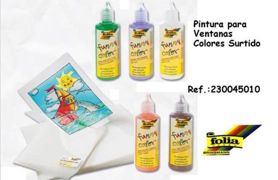 Oferta de Folia - Pintura Para Ventanas Colores Surtido en Jugueterías Lifer