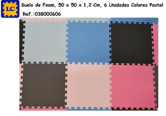 Oferta de LC - Suelo De Foam, 50 x 50 x 1,2 Cm, 6 Unidades Colores Pastel en Jugueterías Lifer