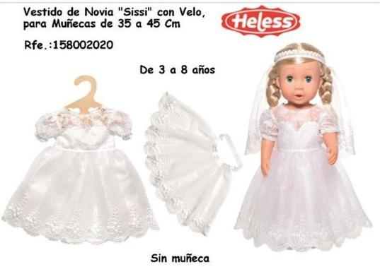 Oferta de Heless - Vestido De Novia Sissi Con Velo, Para Munecas en Jugueterías Lifer