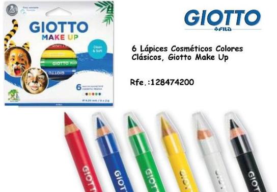 Oferta de Giotto - 6 Lápices Cosméticos Colores Clásicos, Make Up en Jugueterías Lifer