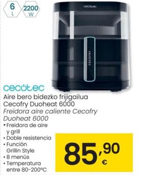 Freidora Aire CECOTEC Cecofry DuoHeat 6000