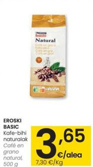 Café natural en grano - Eroski - 500 g