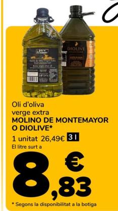 Oferta de Monte De Montemayor - Oli D'oliva Verge Extra O Diolive por 8,83€ en Supeco