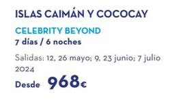 Oferta de Islas Caimán Y Cococay por 968€ en Viajes El Corte Inglés