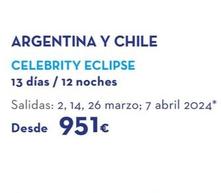Oferta de Argentina Y Chile por 951€ en Viajes El Corte Inglés