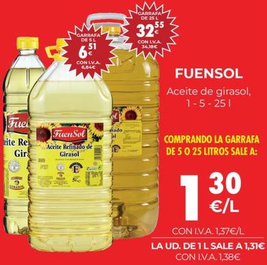 Oferta de Fuensol - Aceite De Girasol por 1,31€ en CashDiplo