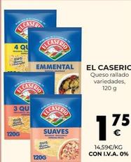 Oferta de El Caserío queso rallado  por 1,75€ en CashDiplo