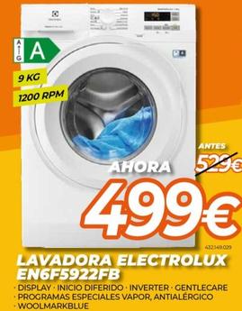 Oferta de Electrolux - Lavadora EN6F5922FB por 499€ en Expert