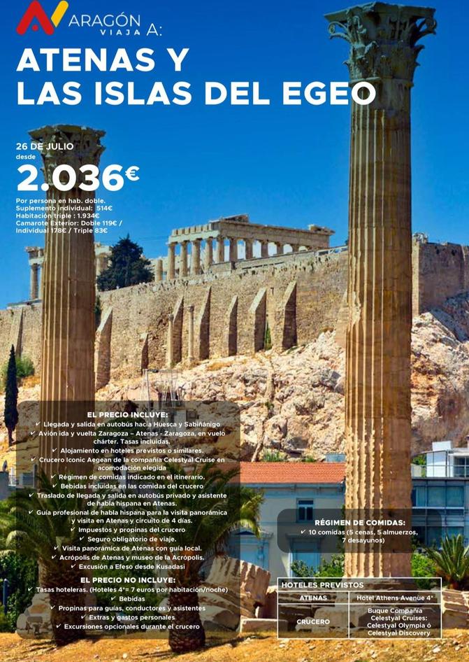 Oferta de Atenas Y Las Islas Del Egeo por 2036€ en Halcón Viajes