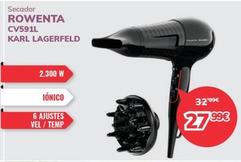 Oferta de Rowenta - Secador CV591L Karl Lagerfeld por 27,99€ en Mi electro
