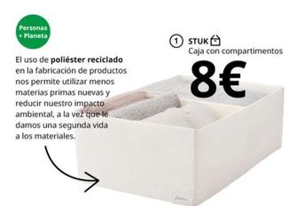 Oferta de Ikea - Caja Con Compartimentos por 8€ en IKEA