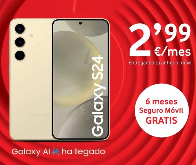 Oferta de Samsung Galaxy S24 por 2,99€ en Vodafone