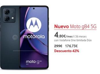 Oferta de Smartphones Motorola por 176,73€ en Vodafone