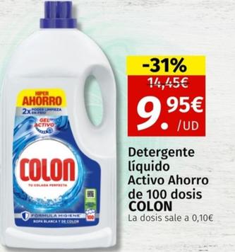 Oferta de Colon - Detergente Líquido Activo Ahorro De 100 Dosis por 9,95€ en Maskom Supermercados