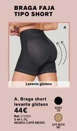 Oferta de Braga Short Levanta Glúteos por 44€ en Leonisa