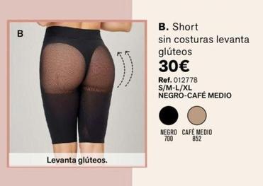 Oferta de Short Sin Costuras Levanta Glúteos por 30€ en Leonisa