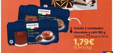 Oferta de Italiamo - Tartufo 2 Variedades: Chocolate O Cafe  por 1,79€ en Lidl