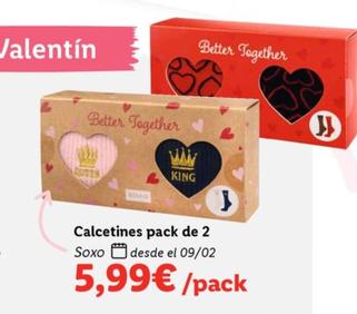Oferta de Soxo - Calcetines Pack De 2 por 5,99€ en Lidl