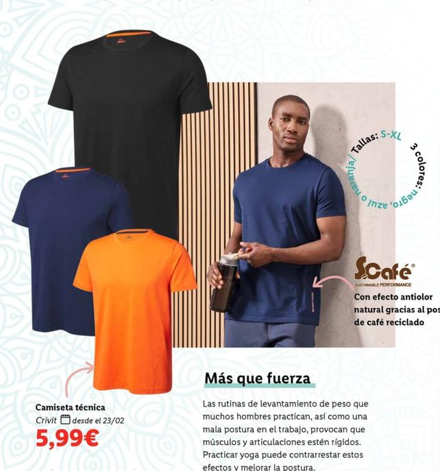 Oferta de Crivit - camiseta tecnica por 5,99€ en Lidl