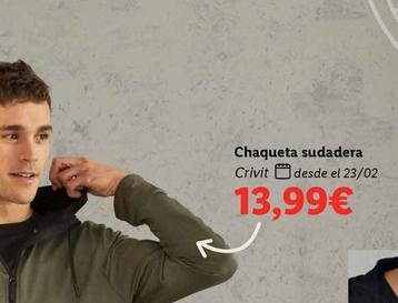 Oferta de Crivit - chaqueta sudadera por 13,99€ en Lidl