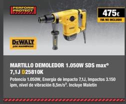 Oferta de Dewalt - Martillo Demoledor SDS Max D25810K por 475€ en Dewalt