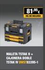 Oferta de Dewalt - Maleta TSTAK II + Cajonera Doble TSTAK IV DWST83395-1 por 81,95€ en Dewalt
