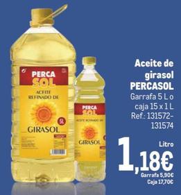 Oferta de Percasol - Aceite De Girasol por 1,18€ en Makro