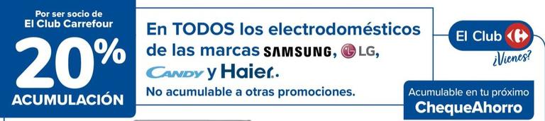 Oferta de Samsung/ Lg/ Candy/ Haier - En Todos Los Electrodomésticos De Las Marcas  en Carrefour