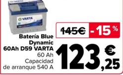 Oferta de Varta - Batería Blue Dynamic 60Ah D59 por 123,25€ en Carrefour