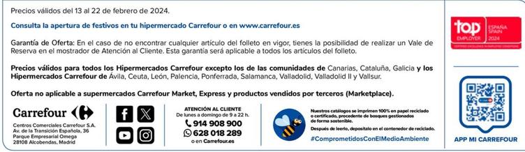 Oferta de Consulta La Apertura De Festivos En Tu Hipermercado Carrefour O En www.carrefour.es   en Carrefour
